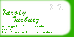 karoly turbucz business card